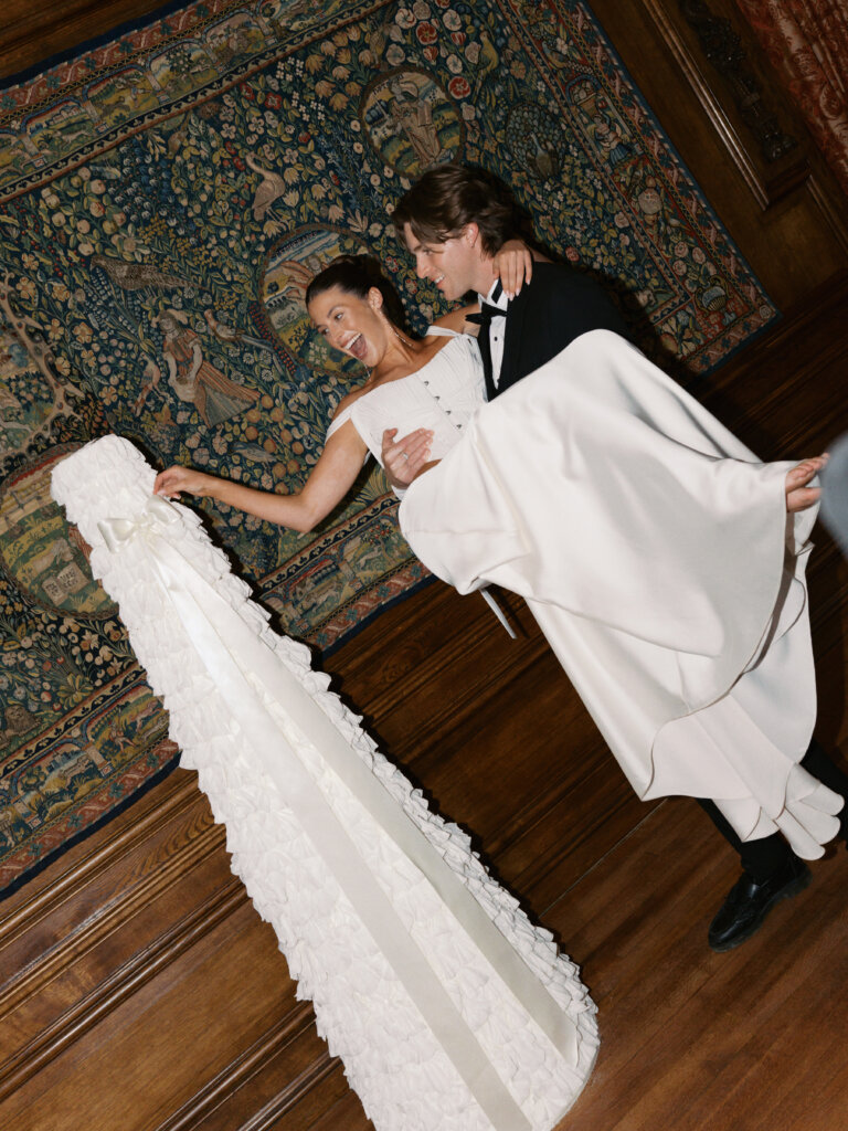  Romantic couple portrait at Sudeley Castle wedding