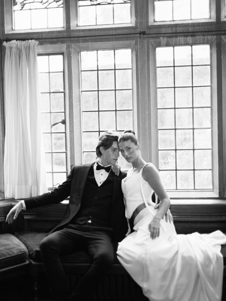  Romantic couple portrait at Sudeley Castle wedding