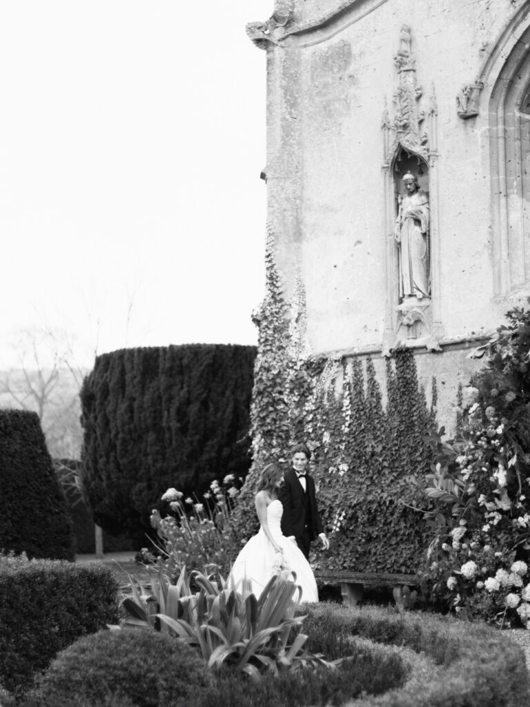 Stylish wedding couple captured at Sudeley Castle by SL Photo and Film